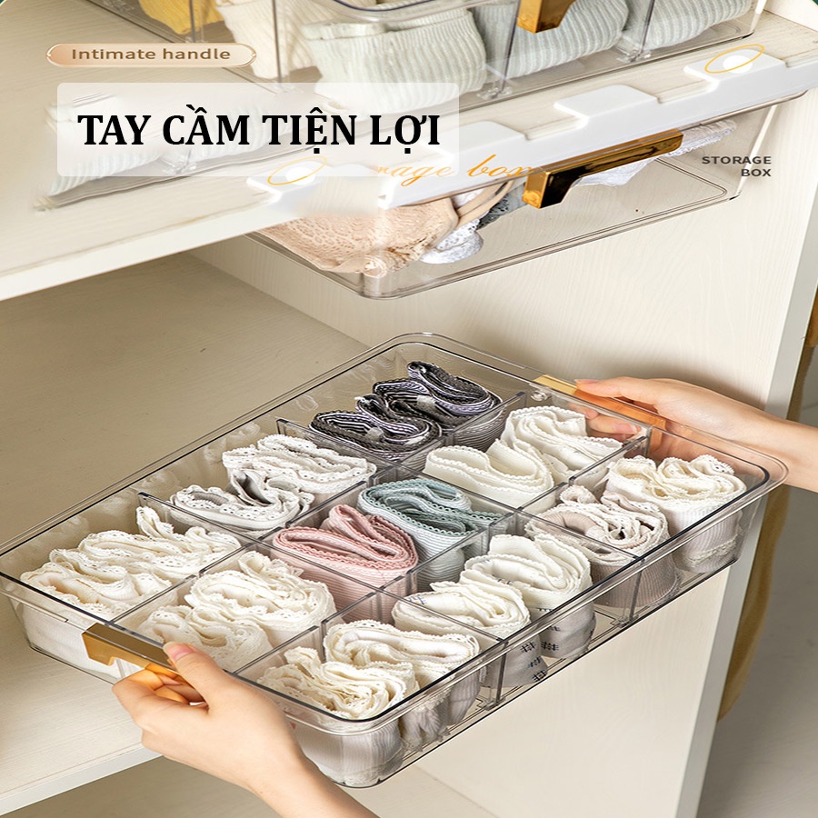 Khay Đựng Đồ Lót, Tất Vớ Treo Tủ Dạng Ngăn Kéo Siêu Tiết Kiệm Không Gian Enoda Home Q055