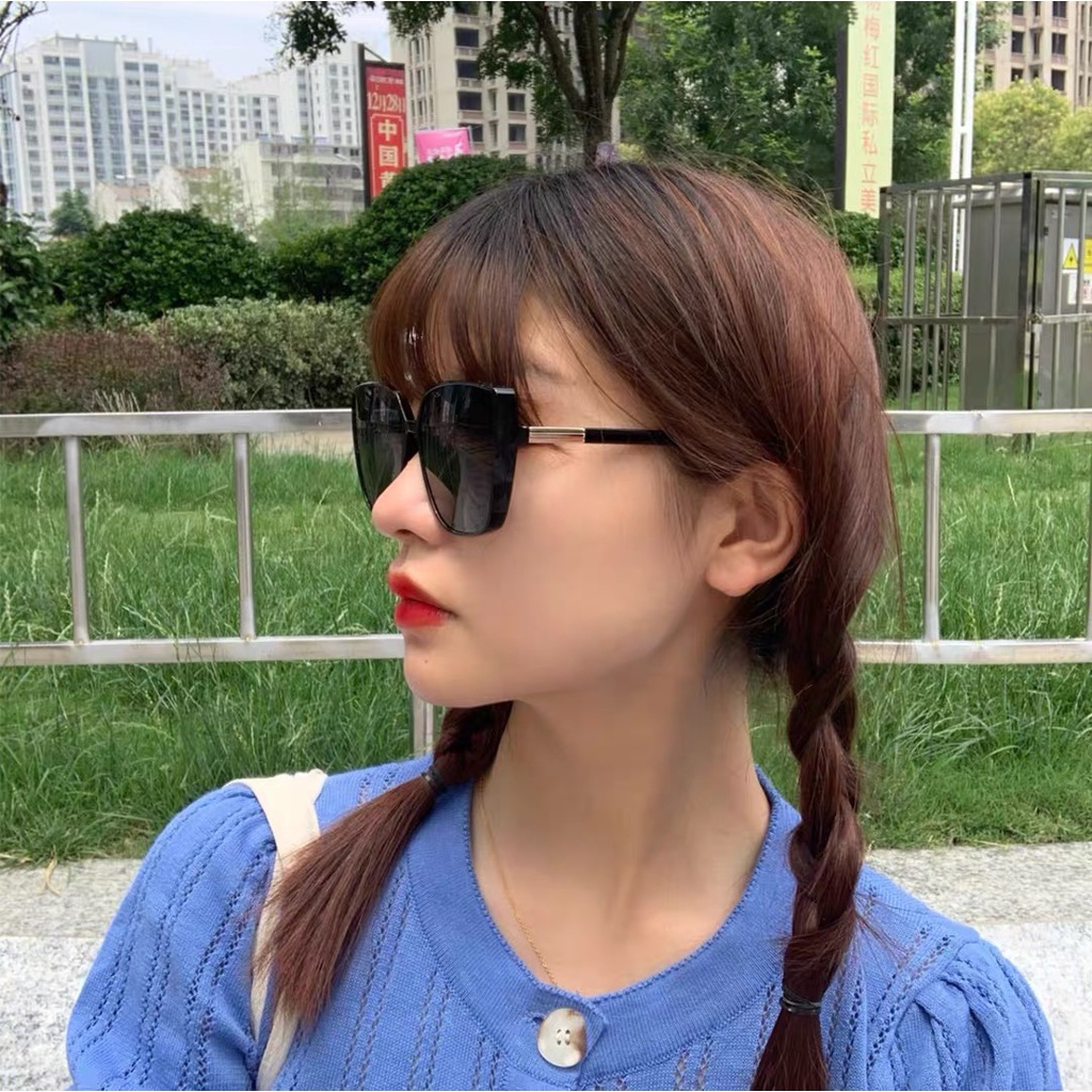 Kính Mát Phân Cực Gọng Đen Chống Tia UV400 Phong Cách Cổ Điển Thời Trang Cho Nữ