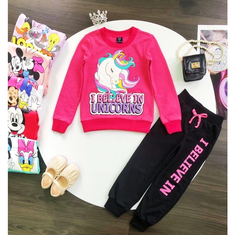 Bộ nỉ da cá g.ap bé gái đại 4-14y vnxk