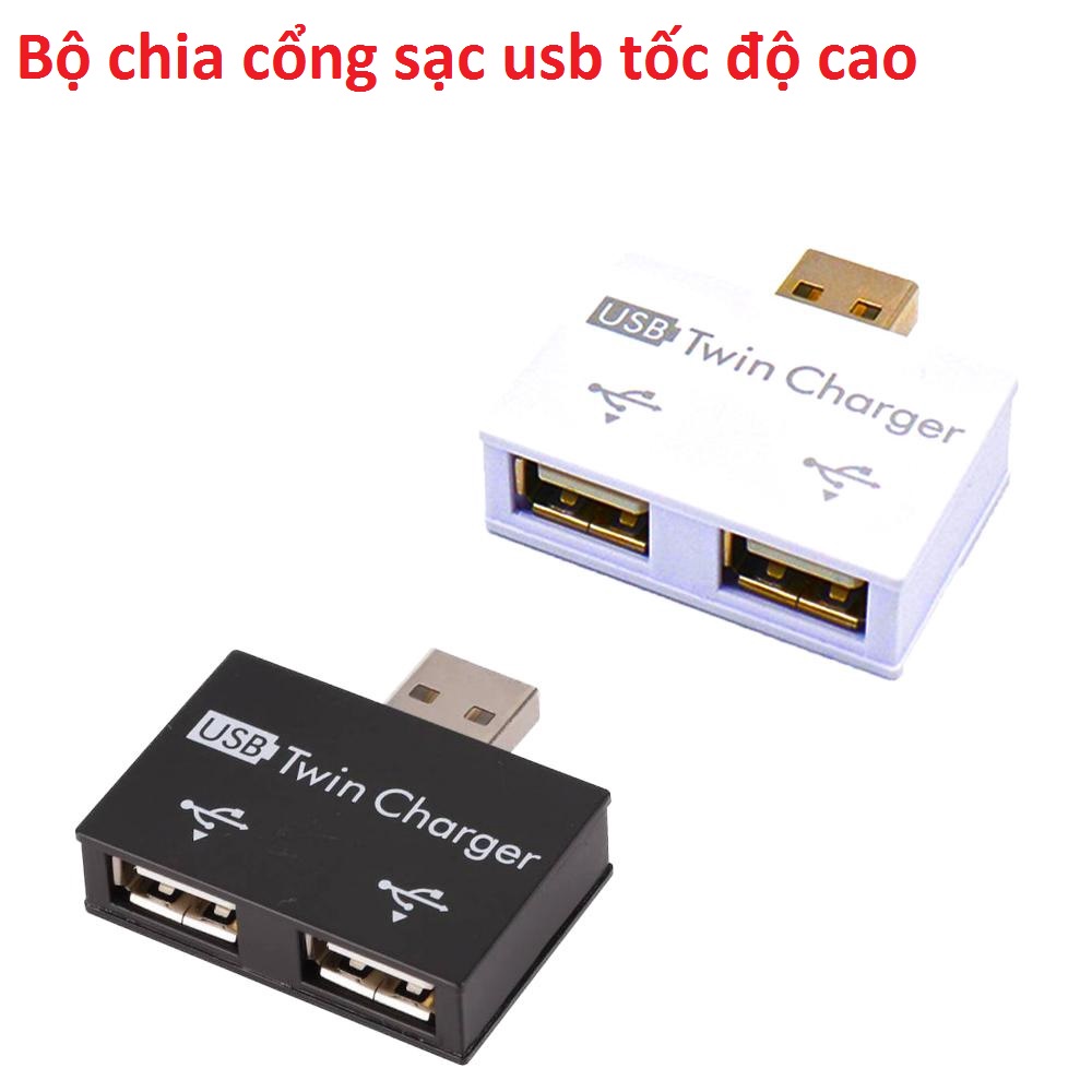 Bộ chia 2 cổng sạc USB chất lượng cao - sản phẩm dùng để chia sạc usb