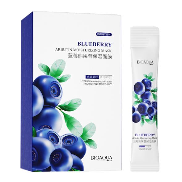 Hộp 20 Gói mặt Nạ Ngủ Collagen Nha đam Việt quất Bioaqua Dưỡng Trắng Cấp Ẩm Chống Lão Hóa Da