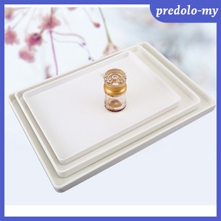Khay Nhựa Trắng / Đen Hình Chữ Nhật Trưng Bày Trà / Bánh Kẹo