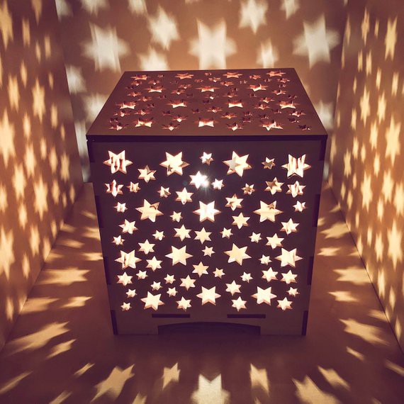Đèn Gỗ DIY 050 decor trang trí