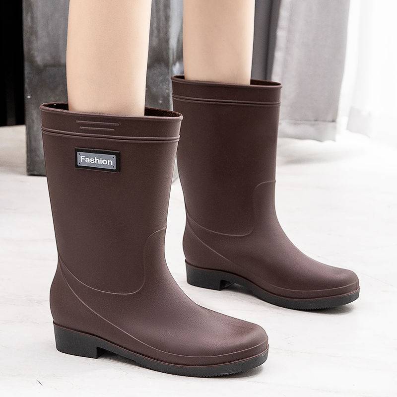 Giày Bốt Đi Mưa Lót Lông Cừu Dày Dặn Chống Mòn / Chống Mài Mòn Thời Trang