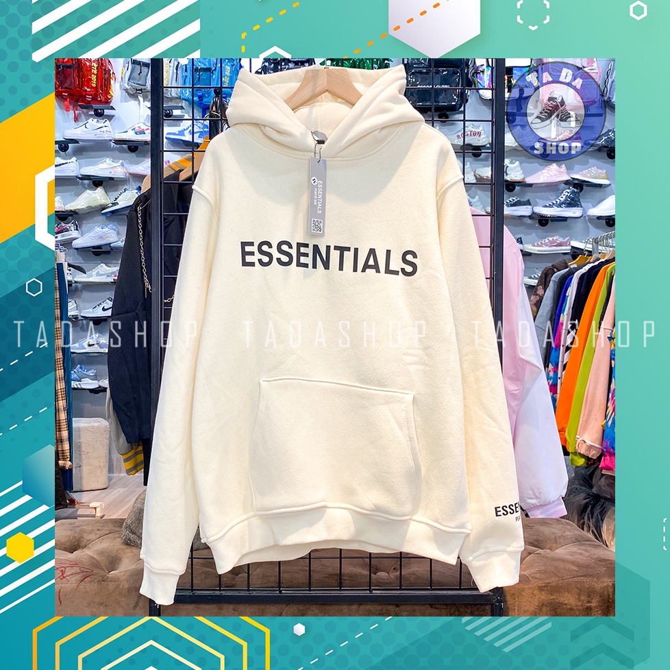 Áo HOODIE oversize Nam Nữ  ESSENTIAL ảnh thật