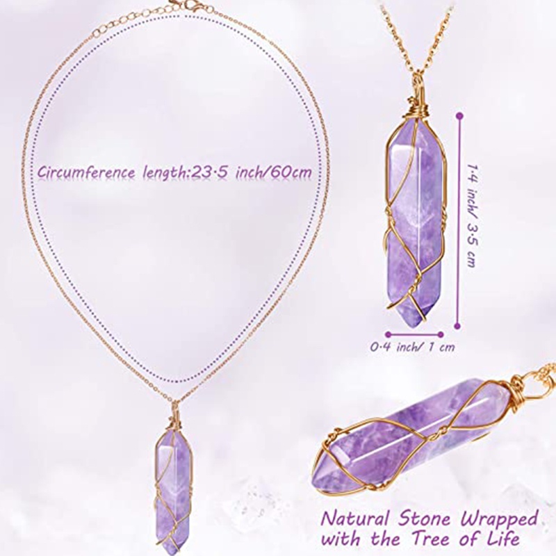 Vòng cổ Mặt Đá Trụ Lục Giác Độc Đáo