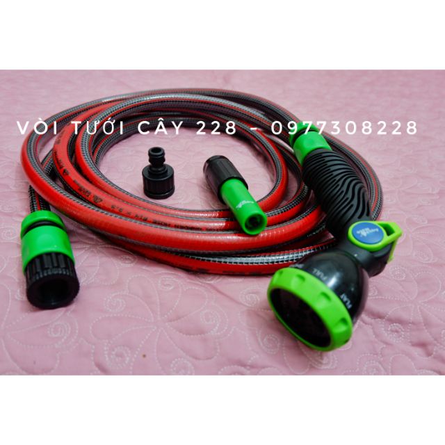 Bộ dây vòi phun nước tưới cây, tưới rau, tưới hoa 10 mét chất lượng cao siêu bền.