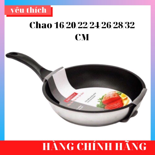 [BẢO HÀNH 5 NĂM] Chảo Inox 3 Đáy Chống Dính Fivestar ( 16/20/22/24/26/28  cm)  nấu bếp từ, bếp ga