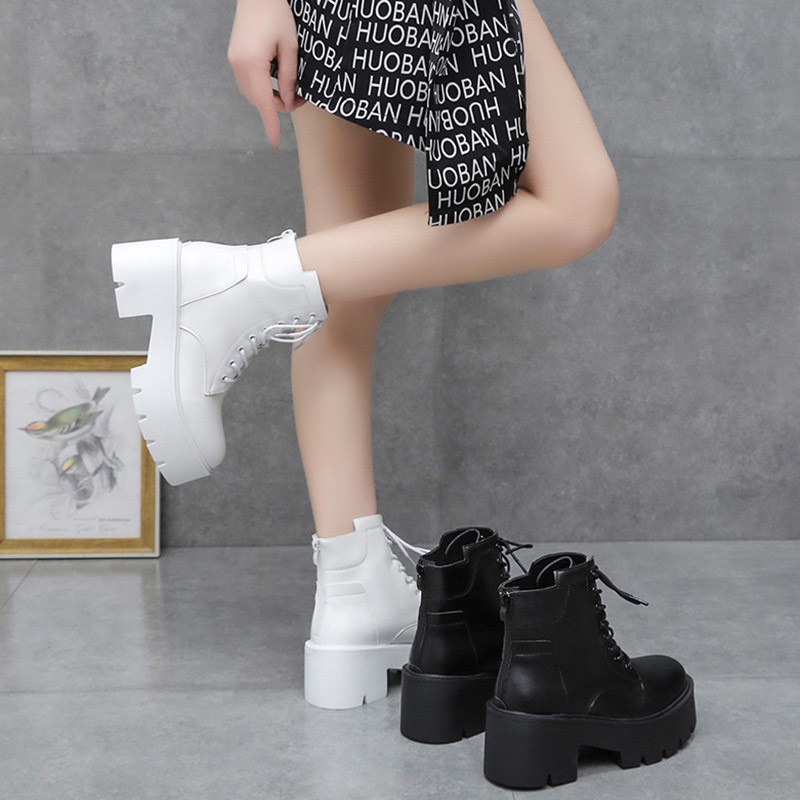Bốt nữ chiến binh dây buộc khóa sau 7 phân