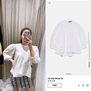 Áo zaza cổ xếp ly xinh xinh
