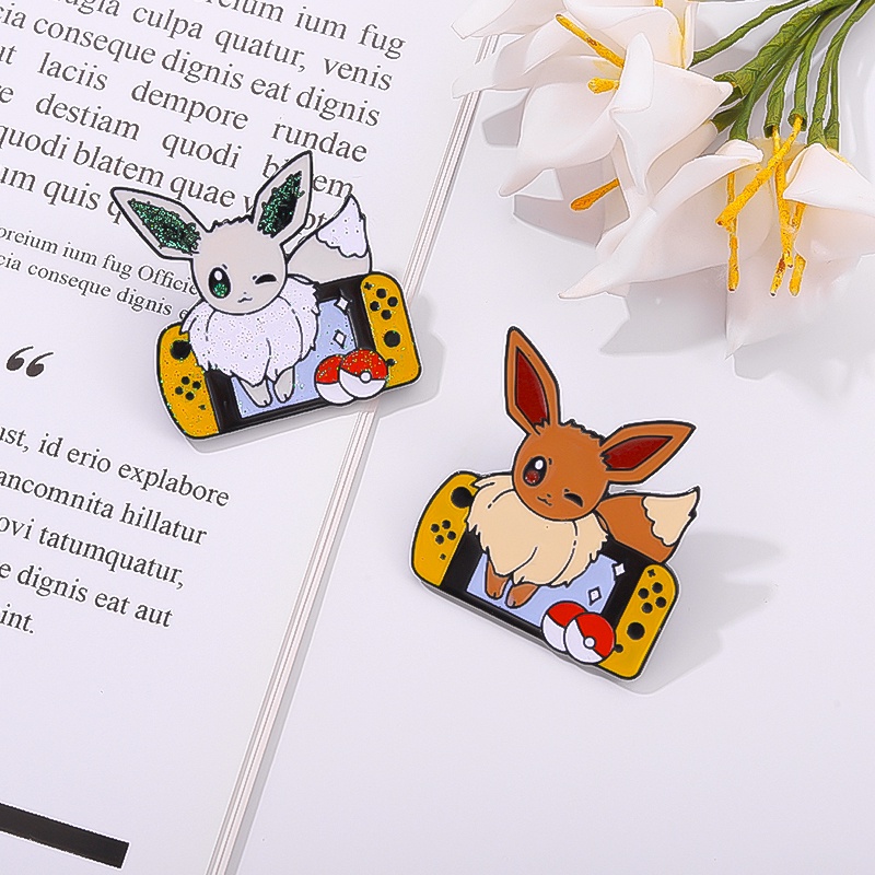 Ghim cài áo QIHE JEWELRY hình nhân vật hoạt hình Pokemon dễ thương
