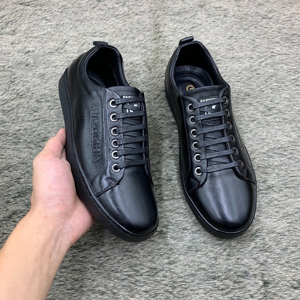 Giầy thể thao nam da bò thật in vân chữ