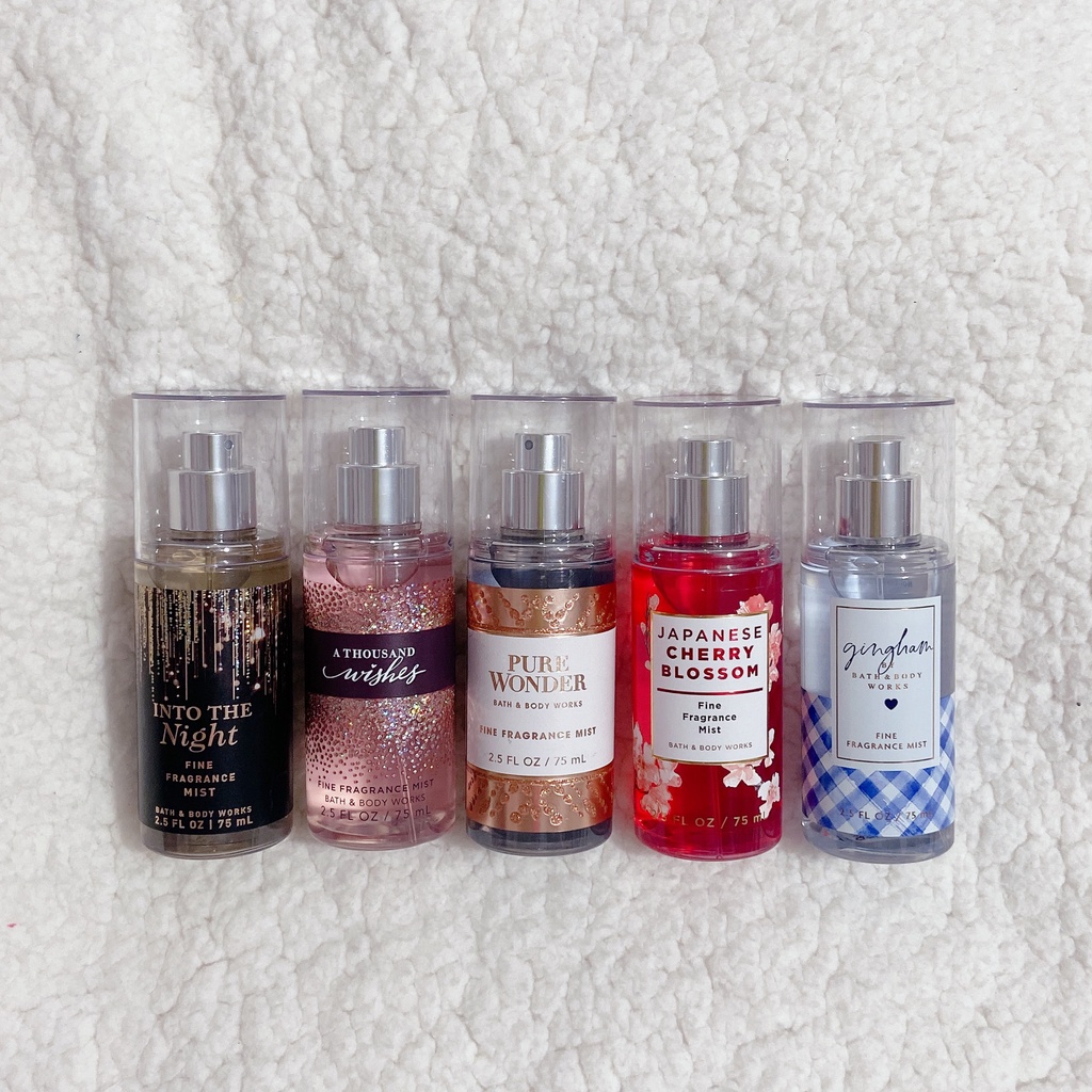 Japanese Cherry Blossom Into The Night   Nước hoa Xịt thơm toàn thân Bath and Body Works Mini 75ml