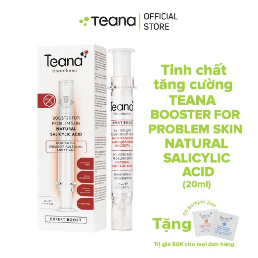 Tinh chất dưỡng da Teana Booster for problem skin Natural Salicylic Acid ngừa mụn, mờ thâm, thu nhỏ lỗ chân lông