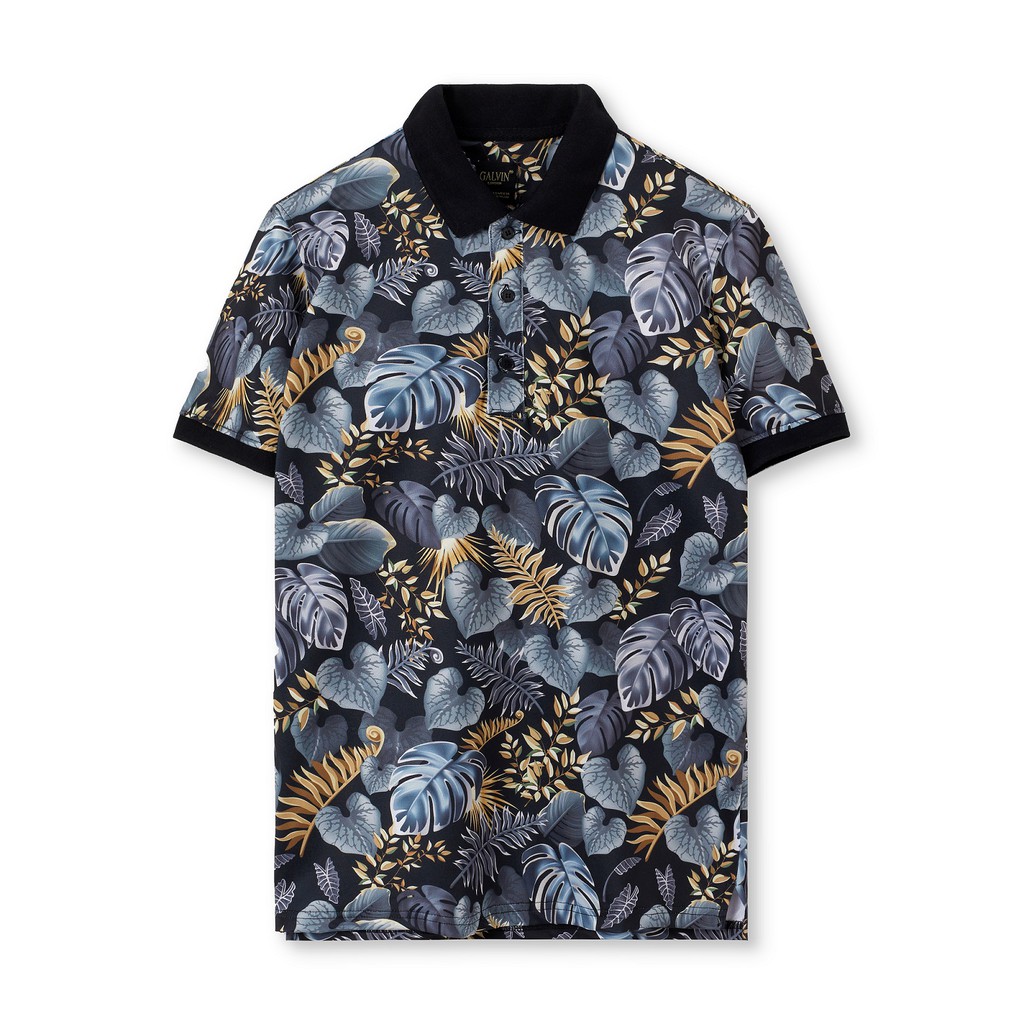 Áo thun Polo Galvin họa tiết mùa hè 2021 chất cotton co giãn nhẹ PLGV50-2 - Leo vatino