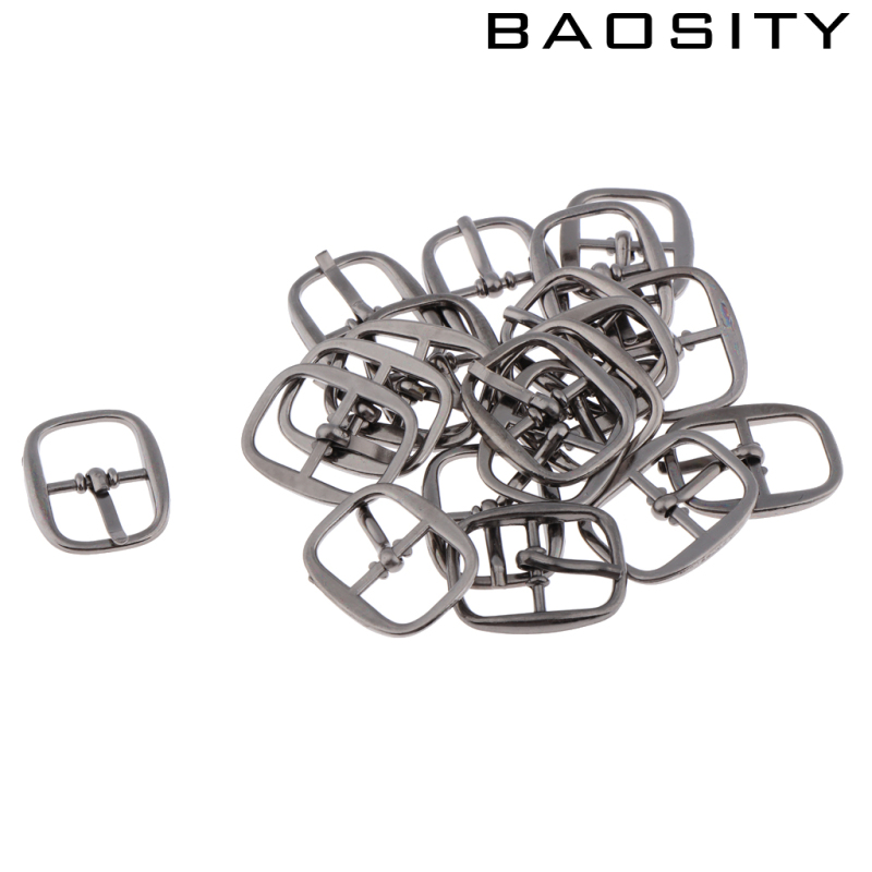 [BAOSITY]Single Prong Belt Buckle Center Bar Buckles Pin Purse DIY Accessories Silver