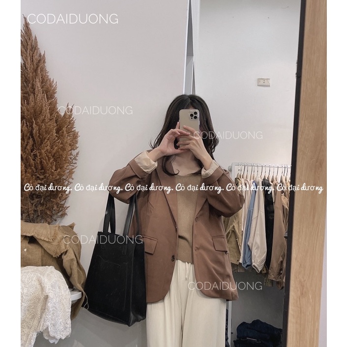 áo blazer trơn túi nắp