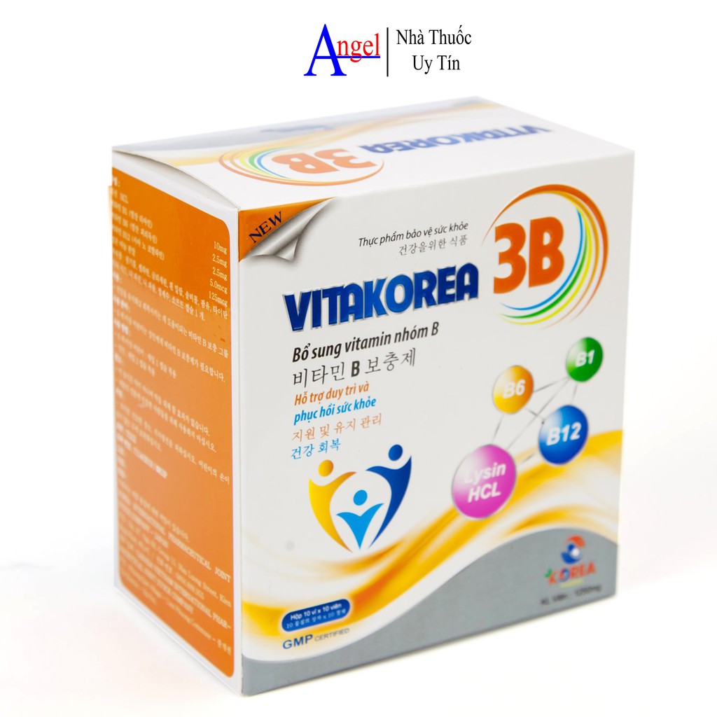 Viên uống bổ sung Vitamin B tăng sức khỏe Vitamin 3B Sữa bổ sung vitamin B1, B12, B6 hỗ trợ duy trì phục hồi sức khỏe