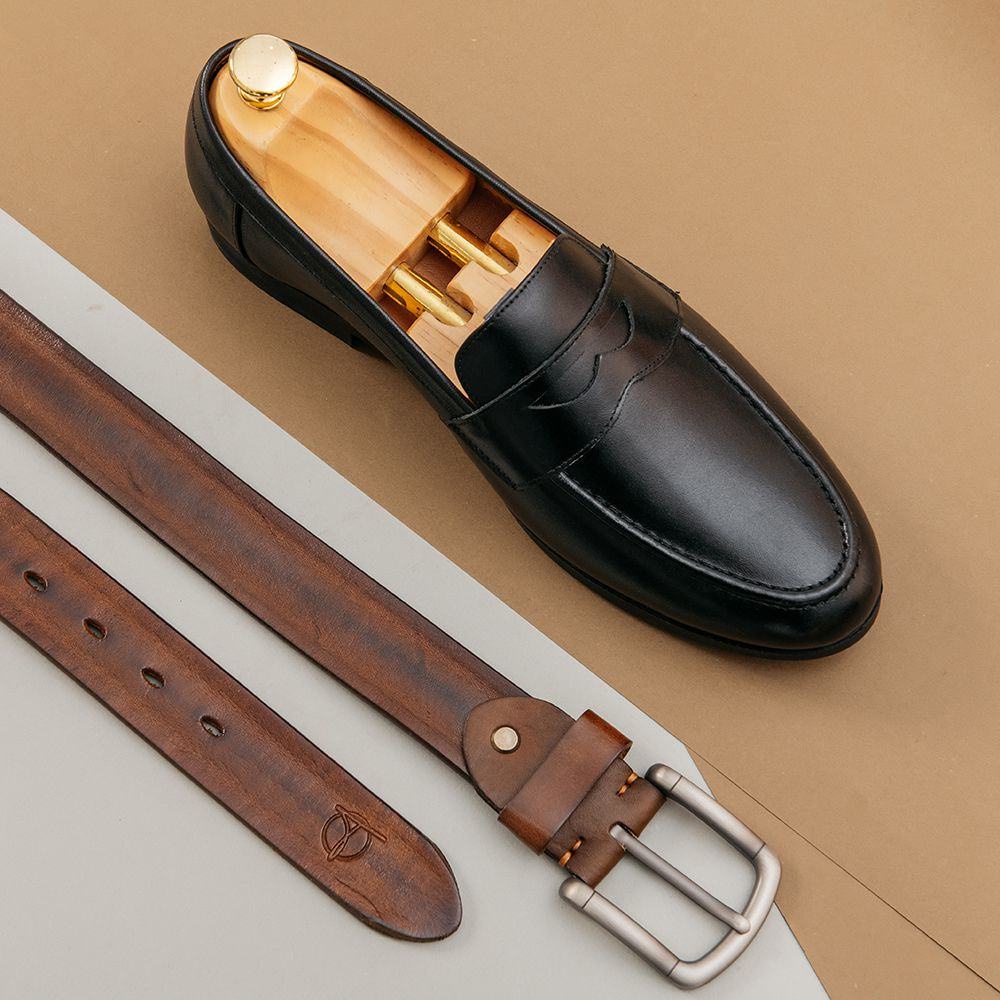 Giày lười nam quai ngang kiểu dáng Penny Loafer thời trang CỰC ĐẸP hàng hiệu Tâm Anh mã GNTA2151-D