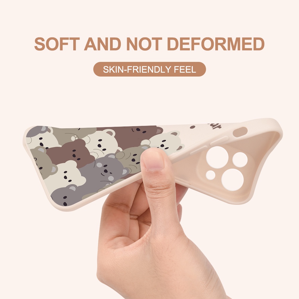 Ốp Điện Thoại Dẻo Họa Tiết Hoạt Hình Chú Gấu Dễ Thương Cho Realme 3 5 Pro Q OPPO F9 Pro R9 F1 F3 R9S Plus A8 A31 A83 A7X #H250