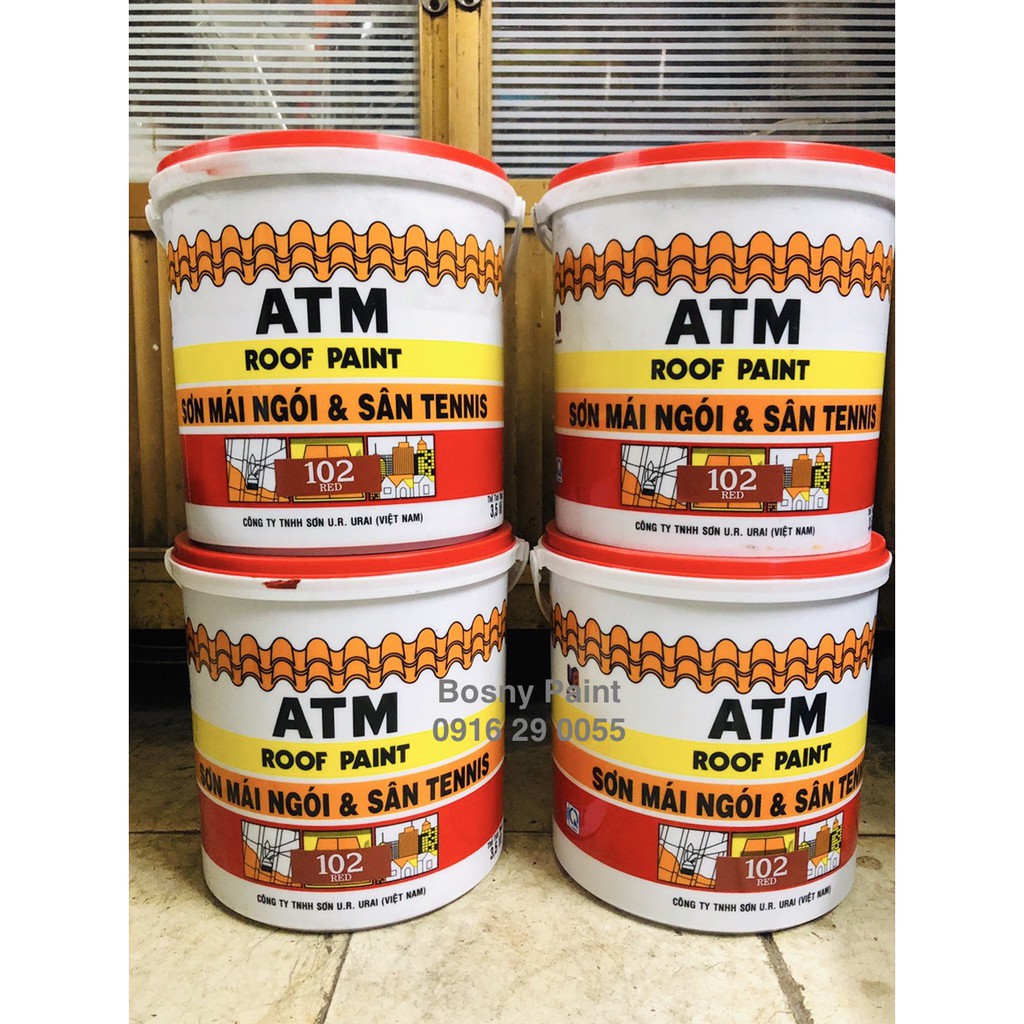 Sơn Tennis ATM Roof Paint màu đỏ 3,5L (mã 102)