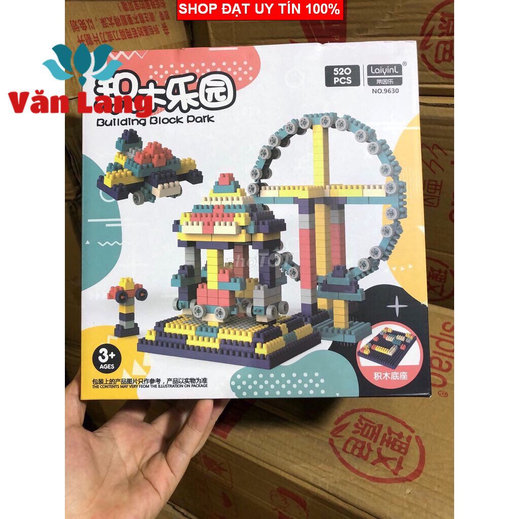 Bộ Lego xếp hình thông minh 520 chi tiết cho bé tha hồ sáng tạo, đồ chơi thông minh cho bé