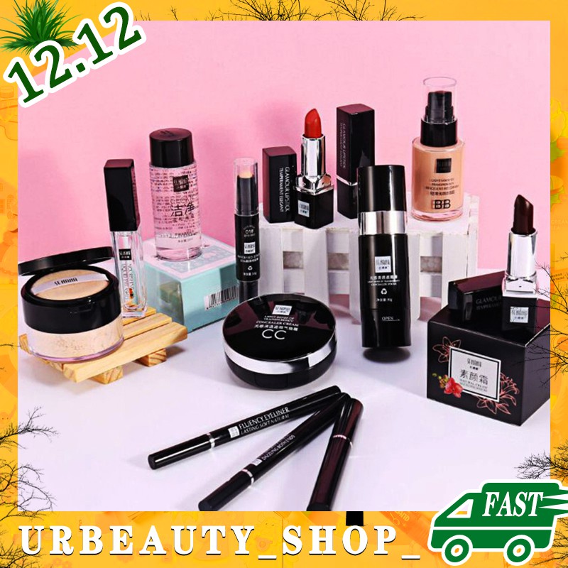 SENANA Bộ trang điểm mỹ phẩm 12 cái dành cho người mới -SNN-01