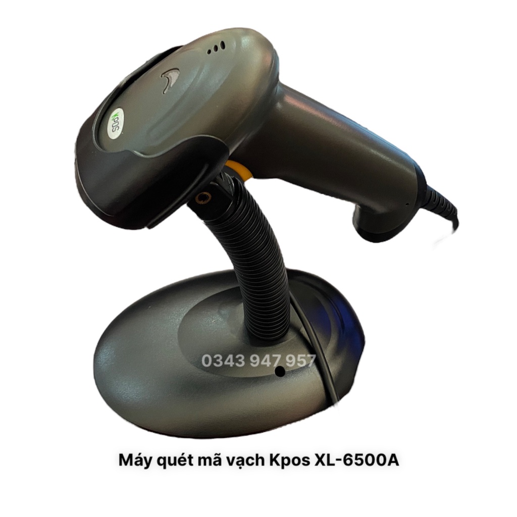 Máy quét mã vạch KPOS XL-6500A model 2023 CHÍNH HÃNG bảo hành 12 tháng, máy check - scan - đầu đọc sản phẩm bán hàng