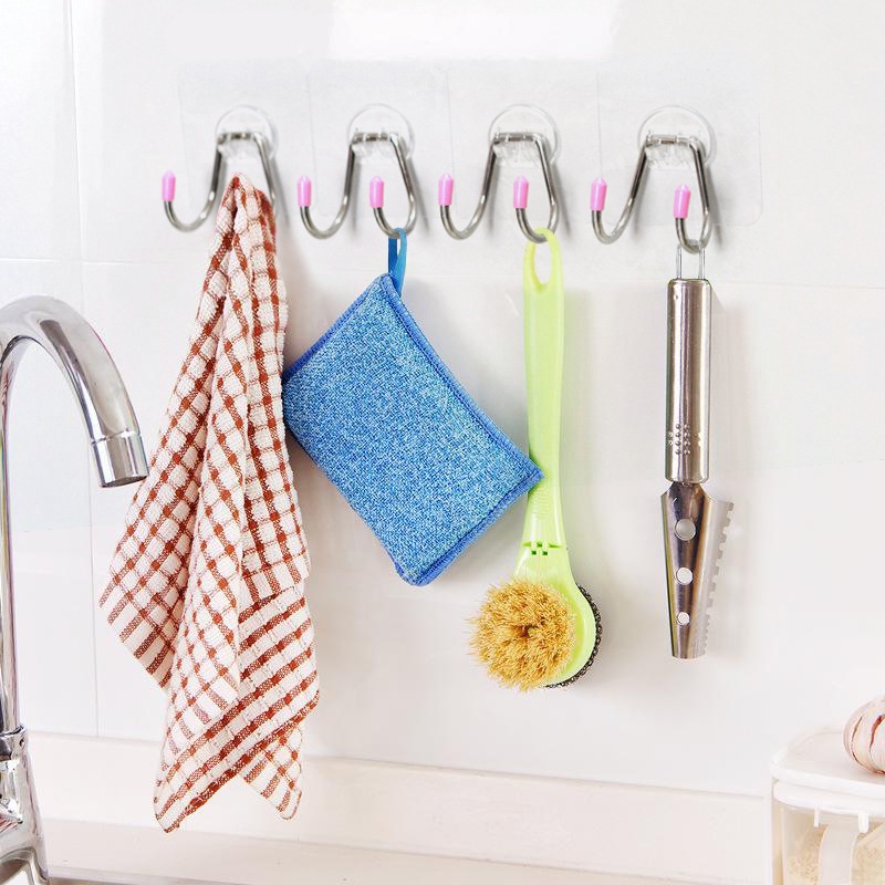 Móc dán tường đôi loai xịn, móc dán tường chịu lực, siêu dính