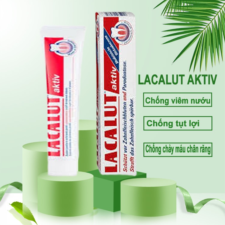 Kem Đánh Răng Lacalut Aktiv 75ml Giảm Viêm Nướu Chảy Máu Chân Răng Và Bệnh Nha Chu