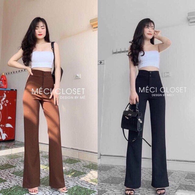 Quần ống loe cạp cao 2 cúc Loan Vũ MS1234
