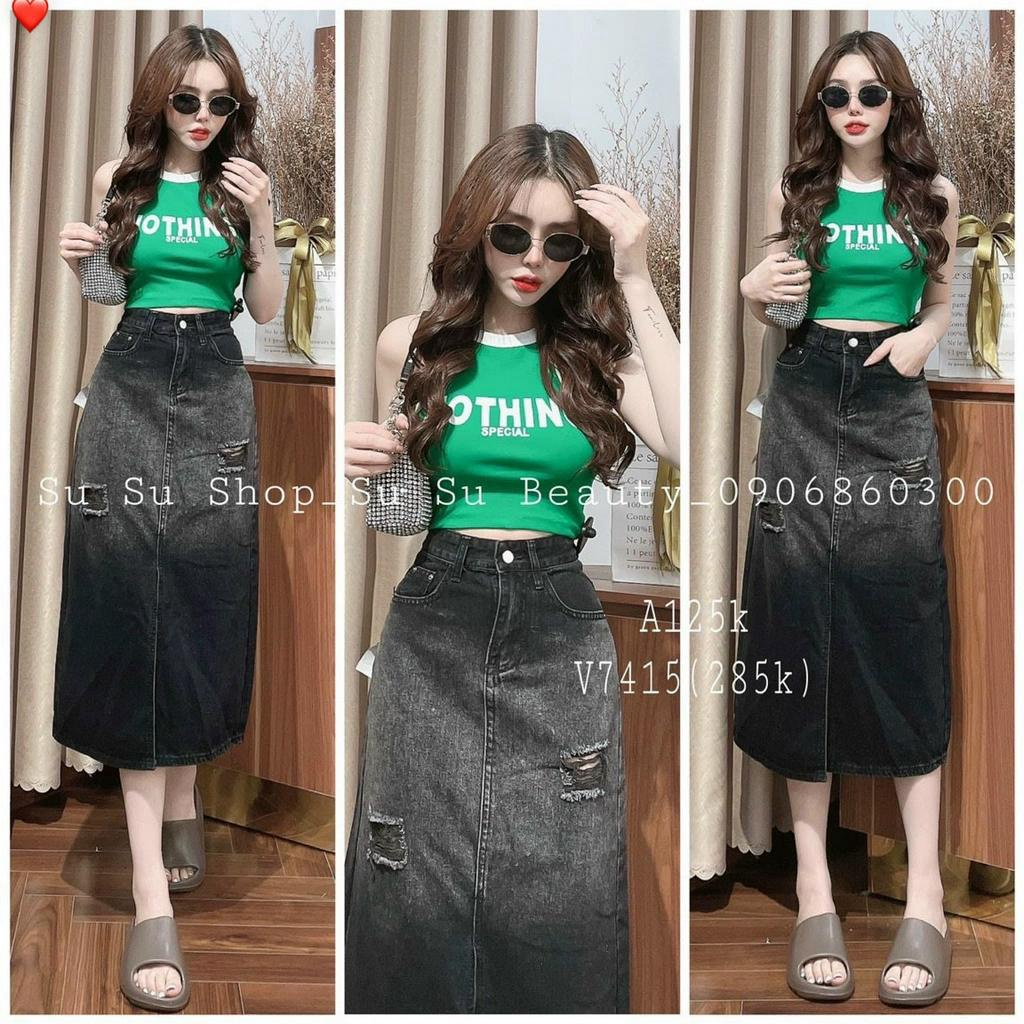 Áo ba lỗ in chữ nothing viền màu xinh