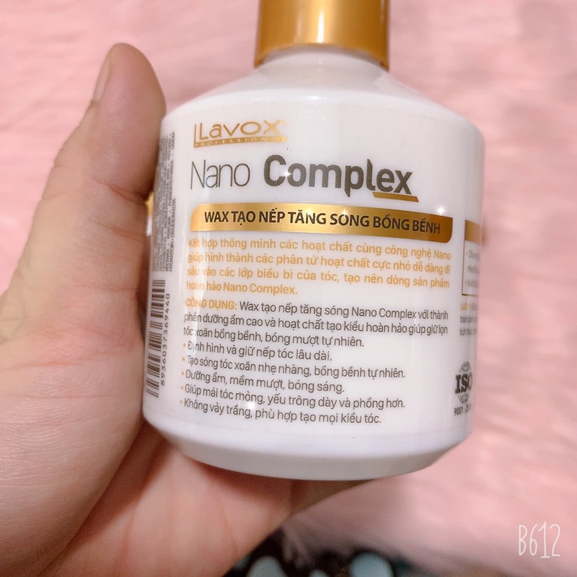 Wax Tóc Uốn LAVOX NANO COMPLEX Tạo Nếp Tăng Sóng Bồng Bềnh 200ml (Chính hãng)