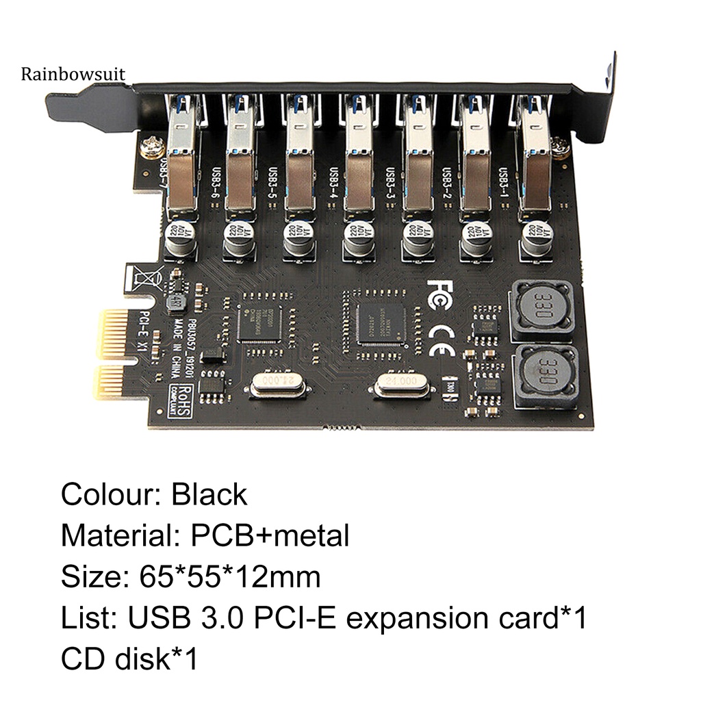 Bộ Chuyển Đổi Thẻ Mở Rộng 7 Cổng Usb 3.0 Pci-E Siêu Bền | BigBuy360 - bigbuy360.vn