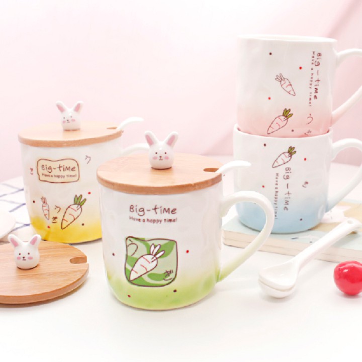 Cốc Gốm Sứ, Cốc Pha Cà Phê Hình Thỏ Big Time 400ml