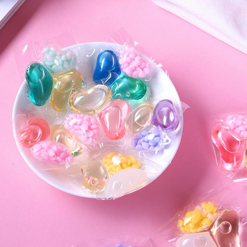 Viên giặt xả quần áo (20 viên) kháng khuẩn 3in1 3 mùi hương tặng kèm giấy hút màu quần áo chống loang khi giặt