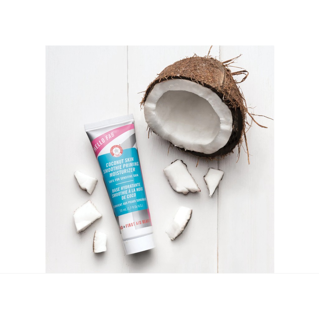 Kem lót cho làn da sáng mịn FIRST AID BEAUTY Hello FAB Coconut Skin Smoothie Priming Moisturizer | BigBuy360 - bigbuy360.vn