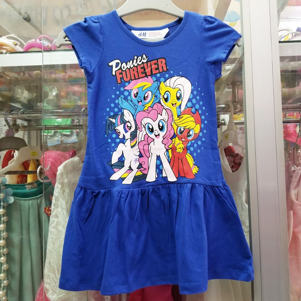 Đầm thun cotton hoạt hình ngựa Pony cho mùa hè