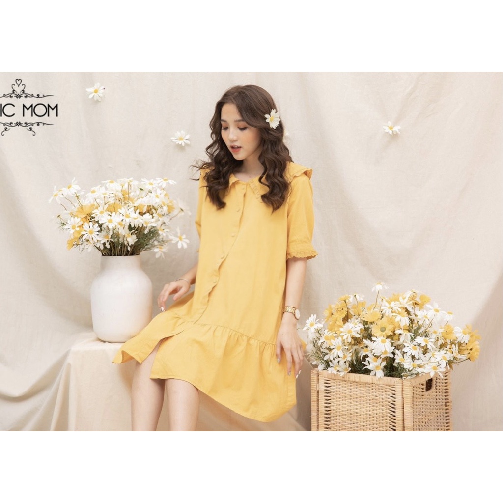 Váy thiết kế, Váy sơ mi cổ bèo đuôi cá cực đẹp xinh xắn | BigBuy360 - bigbuy360.vn