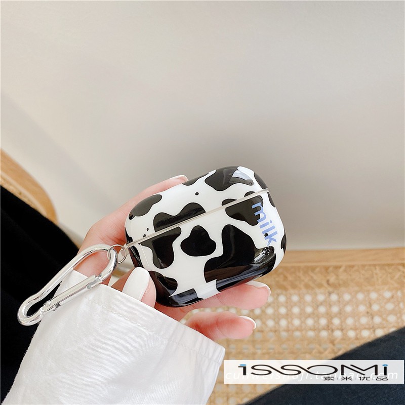 Vỏ Bảo Vệ Hộp Sạc Tai Nghe Airpods 1 / 2 / 3 / Pro Họa Tiết Bò Sữa Xinh Xắn | BigBuy360 - bigbuy360.vn