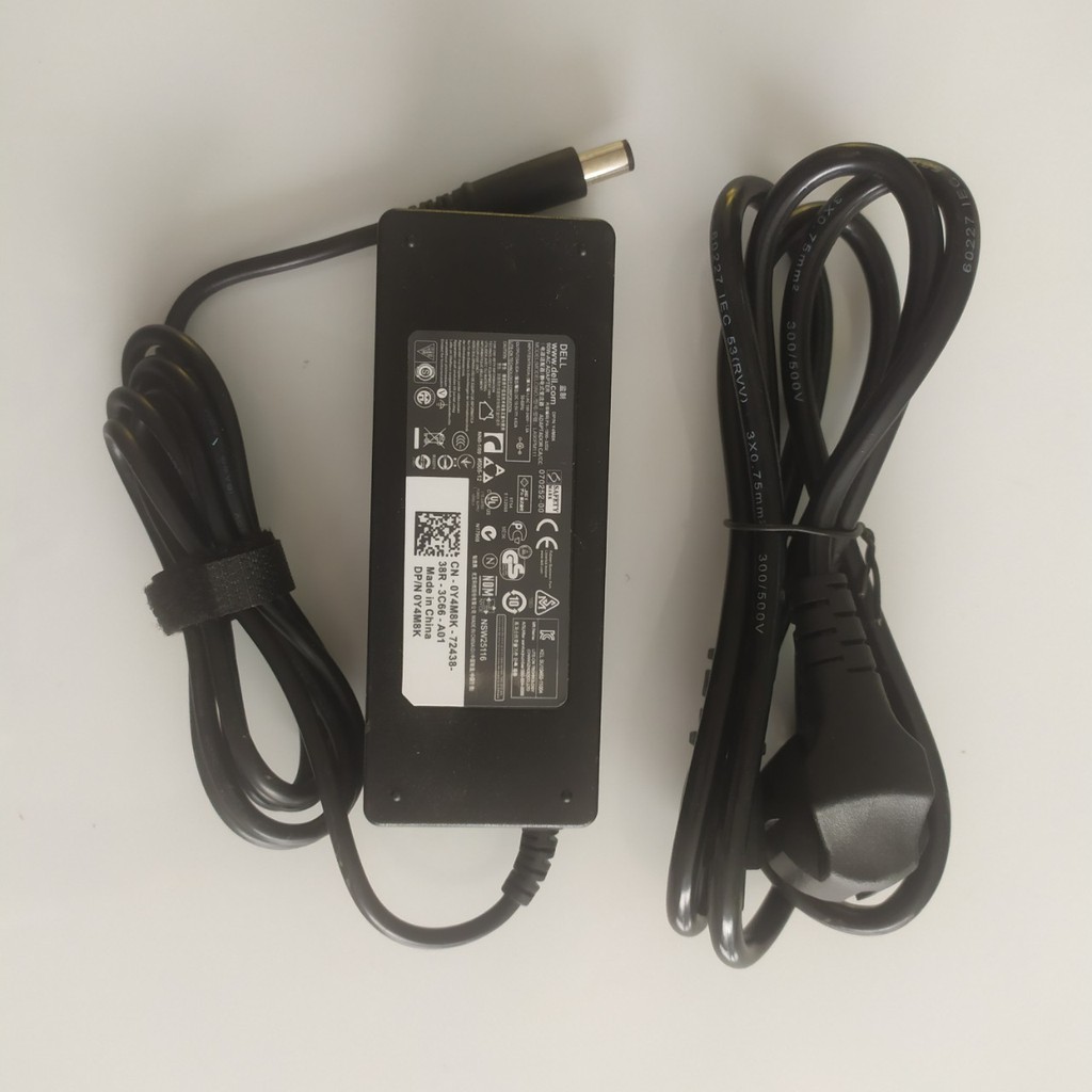 Sạc Laptop DELL Zin 19.5V - 4.62A (90W) Chân kim to - Kèm dây sạc tương thích cho hầu hết các dòng DELL