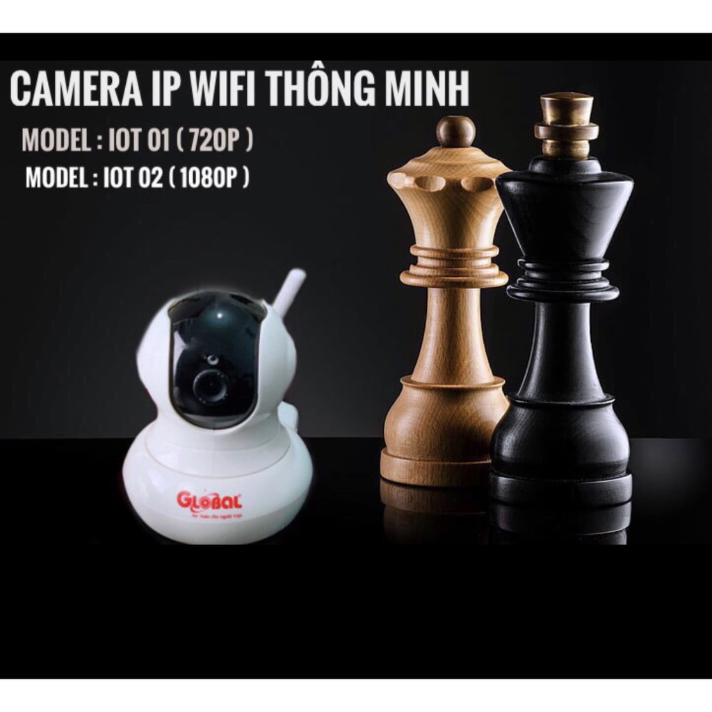 Camera không dây Global IOT-02 chính hãng cao cấp 1080P - Camera IP 2.0 MP/1MP