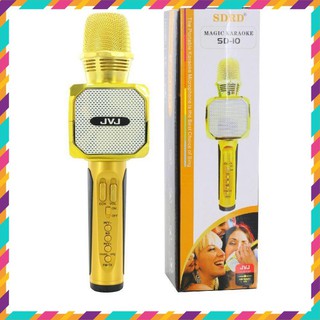[Giá Gốc] Micro kèm loa Bluetooth Karaoke SD10  JVJ không dây hỗ trợ ghi âm hàng chính hãng