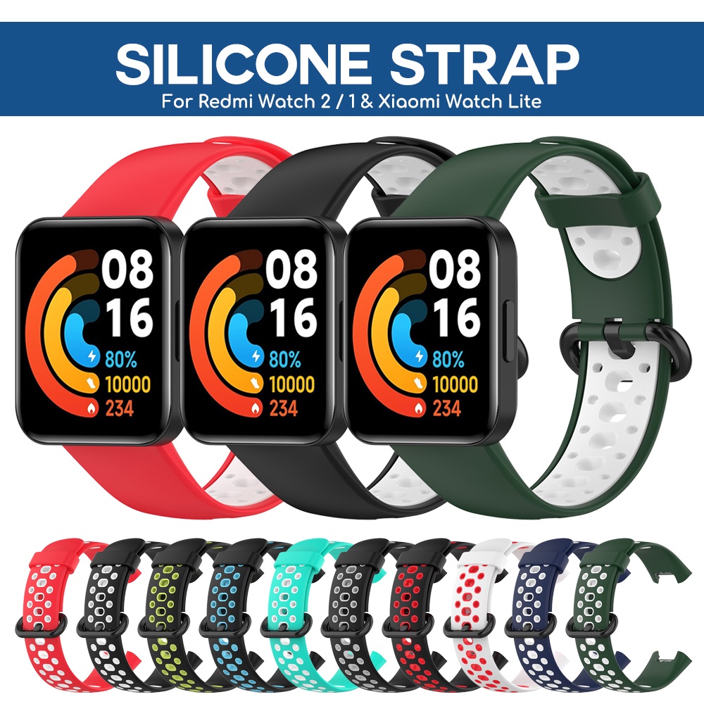 Dây đeo silicone cho Xiaomi Redmi Watch 2 Lite phiên bản toàn cầu cho Xiaomi Mi Watch 2