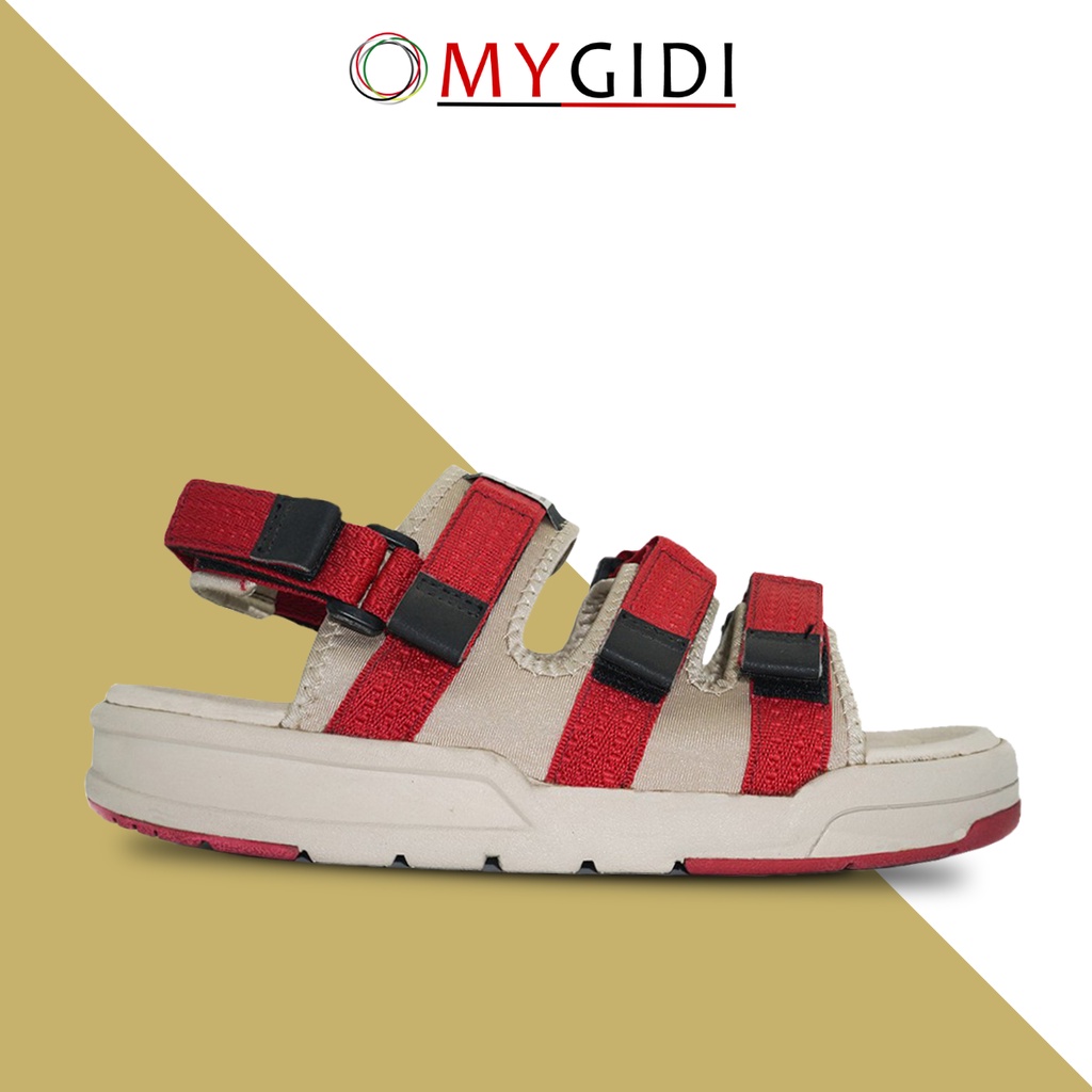 Giày Sandal Vento Unisex Nam Nữ Tháo Rời Quai Hậu 3 Quai Ngang Đi Học Đi Du Lịch Màu Đỏ Mã NV1001