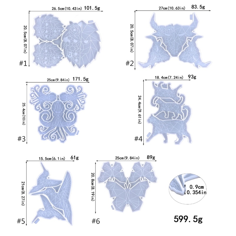 Sa Khuôn Silicon Làm Mặt Trang Sức Treo Tường DIY