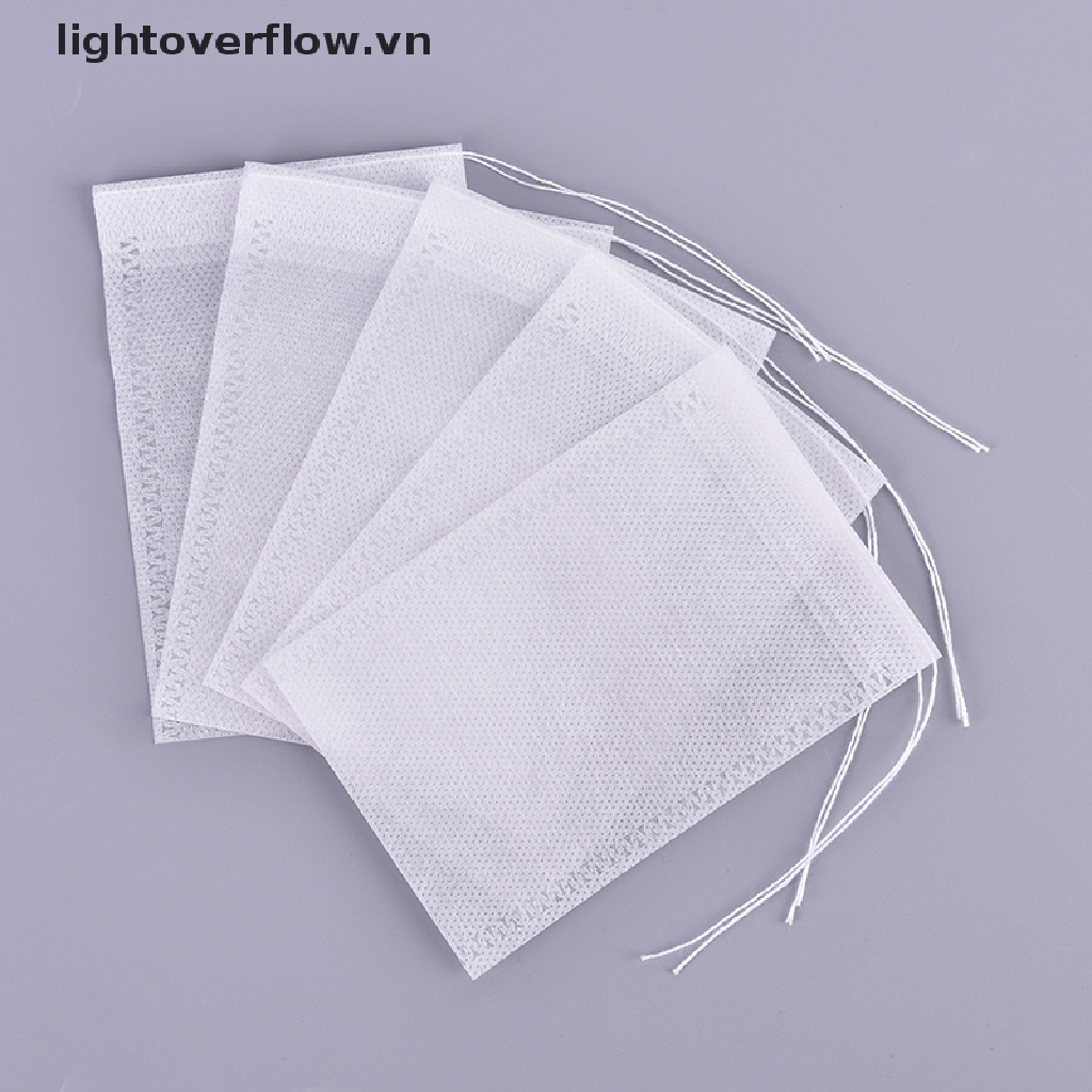 Set 100 Túi Lọc Trà Rỗng Có Dây Rút Dùng Một Lần