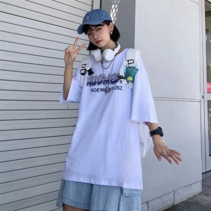 Áo thun tay lỡ form rộng Oversize, áo phông Unisex, Vải cotton A1017