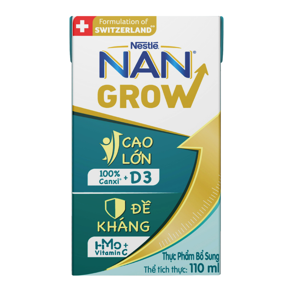 [Gift] Lốc 4 hộp Sữa pha sẵn Nestlé NANGROW sữa mát từ Thụy Sĩ 100% Canxi giúp bé cao lớn vượt trội 9(4 x 110ml)