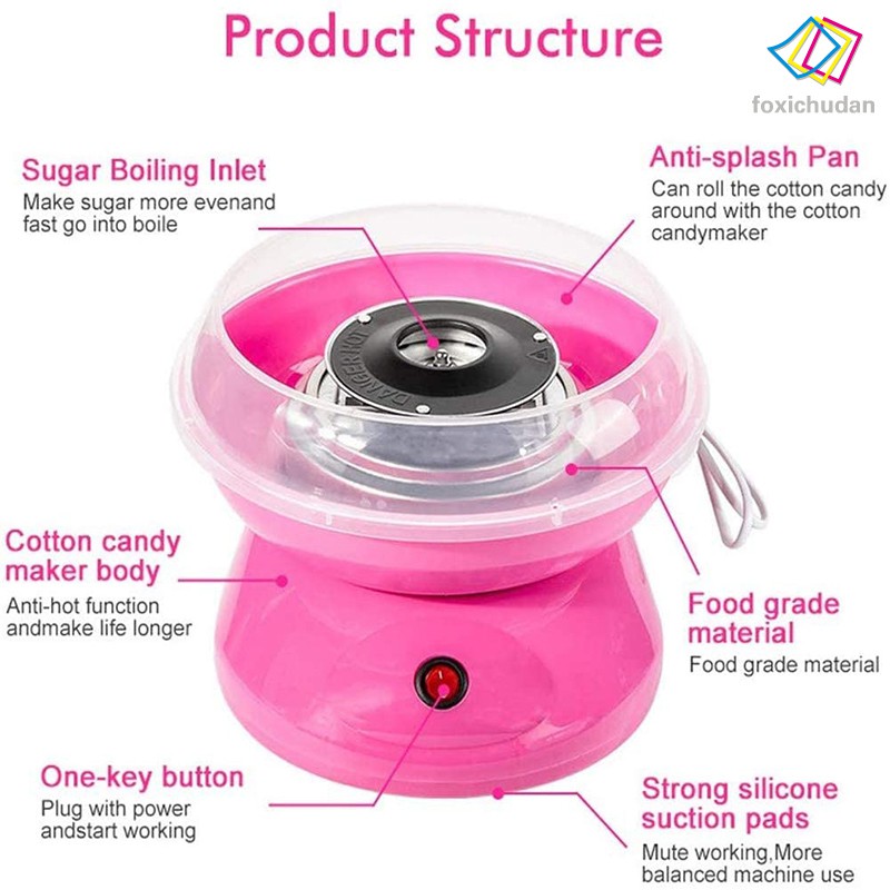 [FCD] Nostalgia Hard and Sugar Free Countertop Cotton Candy Maker DIY Children Cotton Candy Marshmallow Maker
